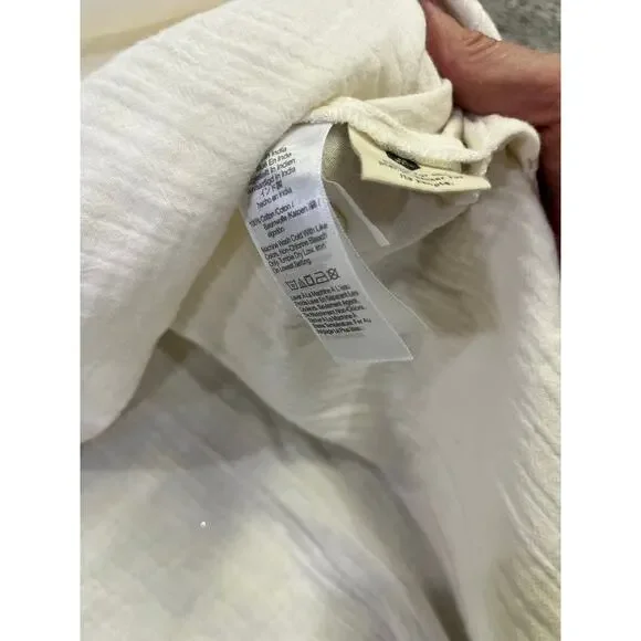 Madewell Lightestspun Cover Up Maxi Shirtdress NWT M Cream Featherweight Relax - Picture 10 of 11